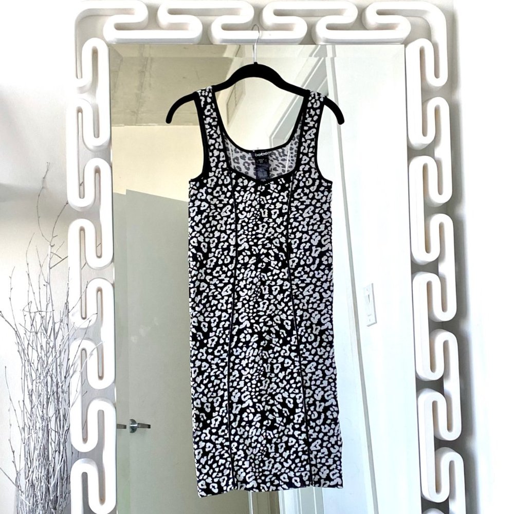 Bebe Bodycon Classic Black and White Dress